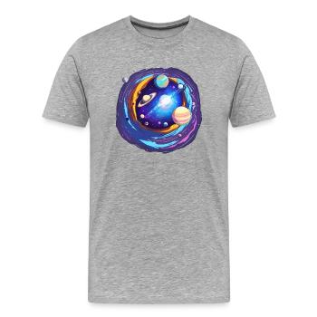 Univers magique - T-shirt bio Premium Homme - gris chiné - Devant - Damien (186cm)