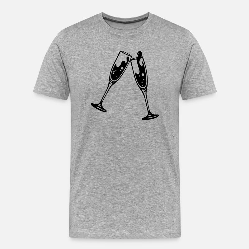 prosit - Männer Premium Bio T-Shirt - Grau meliert