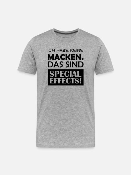 keine_macken_special_effects - Männer Premium Bio T-Shirt - Grau meliert