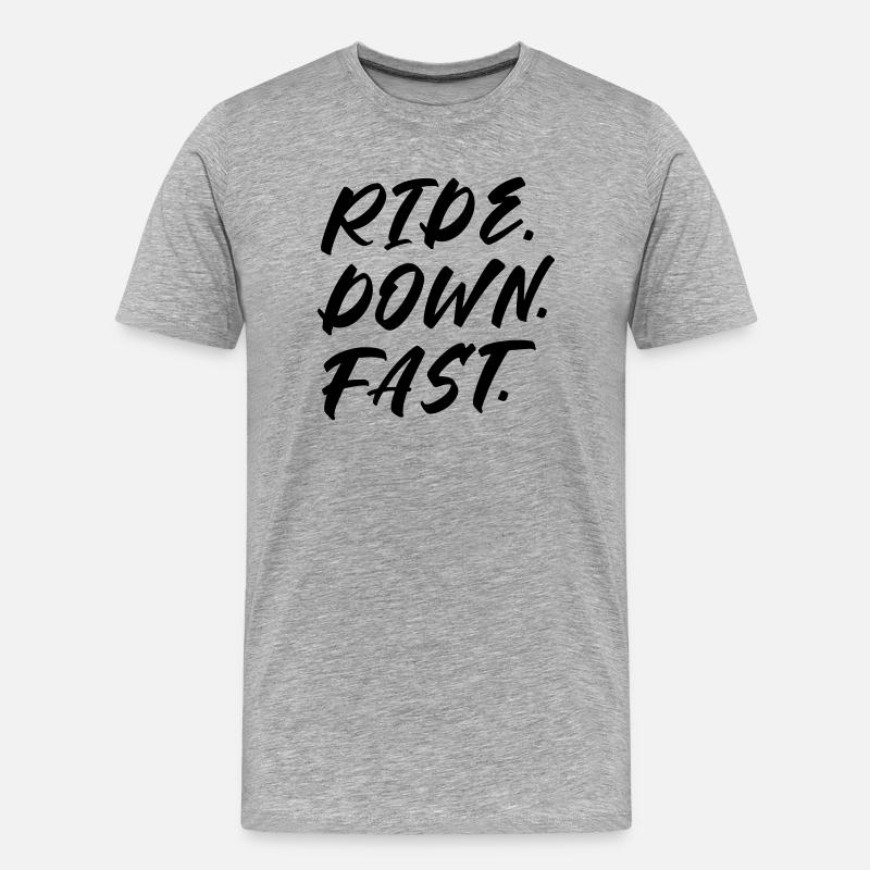 Ride Down Fast - Männer Premium Bio T-Shirt - Grau meliert