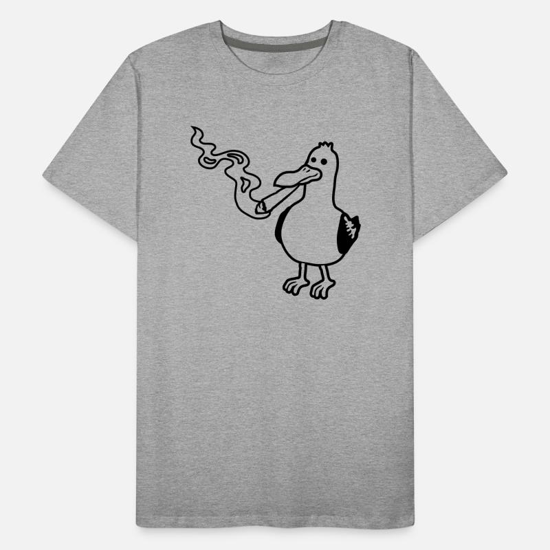Joint rauchen Kiffer Möwe Männer Premium Bio T-Shirt