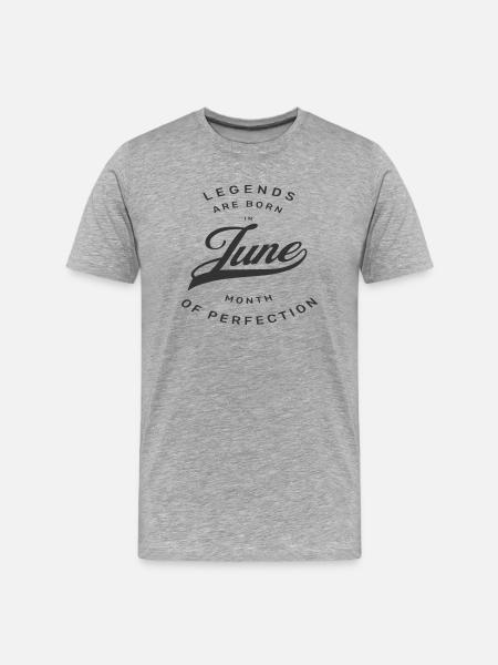 JUNE BIRTHDAY - Men's Premium Organic T-Shirt - heather grey
