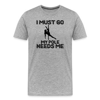 Dancing Dance Music - Männer Premium Bio T-Shirt - Grau meliert - Vorne - Damien (186cm)