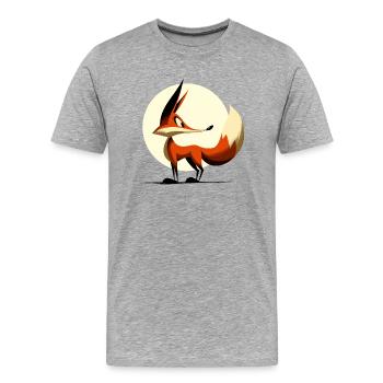 Frecher Fuchs - Männer Premium Bio T-Shirt - Grau meliert - Vorne - Damien (186cm)