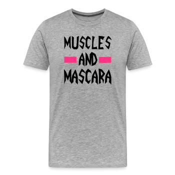 Muscles - T-shirt bio Premium Homme - gris chiné - Devant - Damien (186cm)