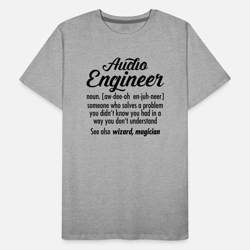 Audio Engineer - Definition Men's Premium Organic T-Shirt
