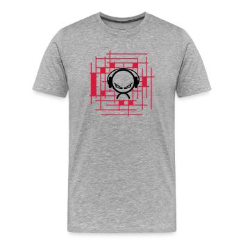 dj - T-shirt bio Premium Homme - gris chiné - Devant - Damien (186cm)