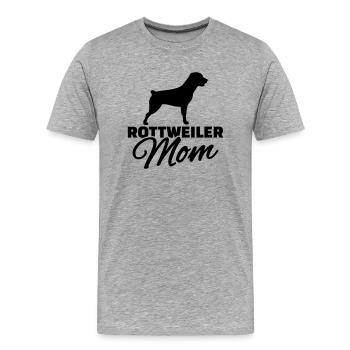 Rottweiler - Männer Premium Bio T-Shirt - Grau meliert - Vorne - Damien (186cm)
