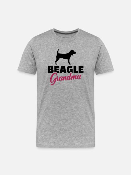Beagle - Männer Premium Bio T-Shirt - Grau meliert