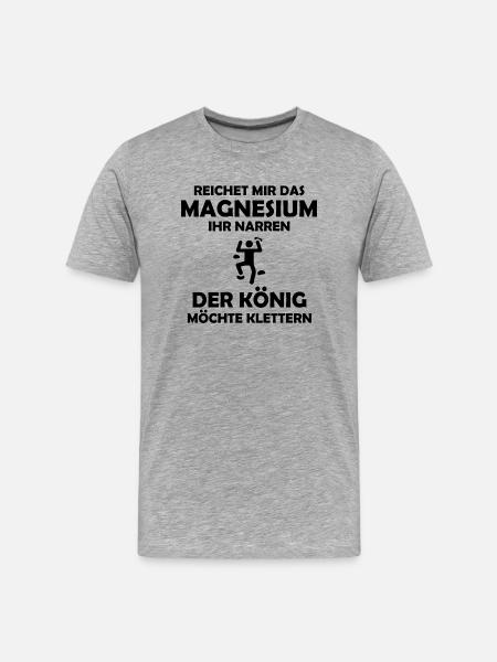climbing - Männer Premium Bio T-Shirt - Grau meliert