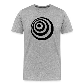 Ziel - Männer Premium Bio T-Shirt - Grau meliert - Vorne - Damien (186cm)
