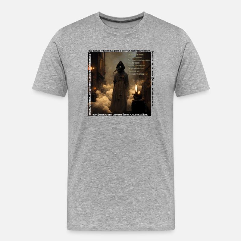 Doktor Pest - Männer Premium Bio T-Shirt - Grau meliert