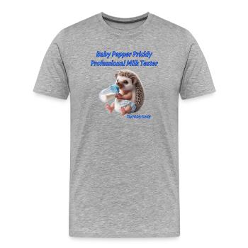 Testeur de lait épineux Baby Pepper2 - T-shirt bio Premium Homme - gris chiné - Devant - Damien (186cm)
