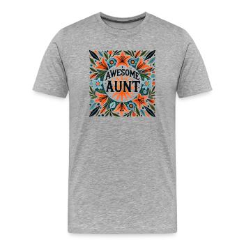 Tolle Tante - Männer Premium Bio T-Shirt - Grau meliert - Vorne - Damien (186cm)