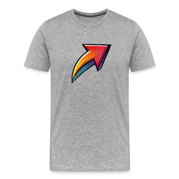 flèche - T-shirt bio Premium Homme - gris chiné - Devant - Damien (186cm)
