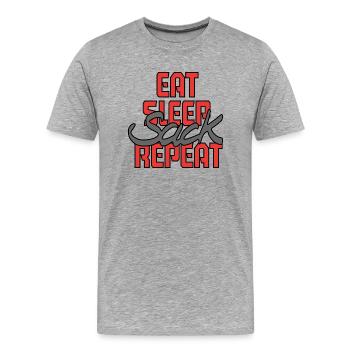 ESSR4 - Men's Premium Organic T-Shirt - heather grey - Front - Damien (186cm)