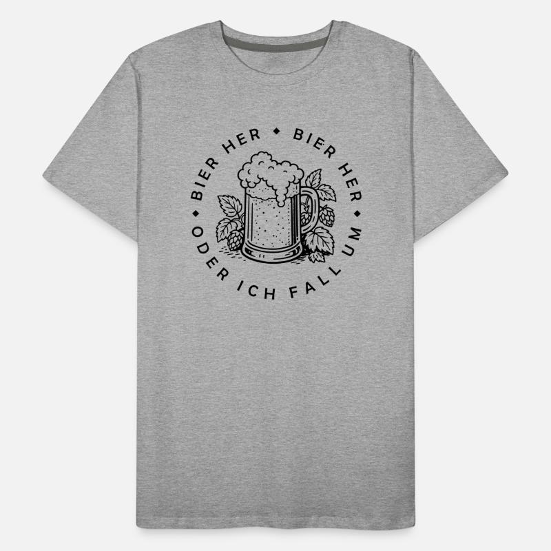 Bienen hier - Oder ich fall um! Männer Premium Bio T-Shirt