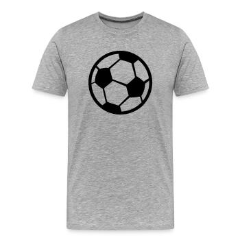 ballon - T-shirt bio Premium Homme - gris chiné - Devant - Damien (186cm)