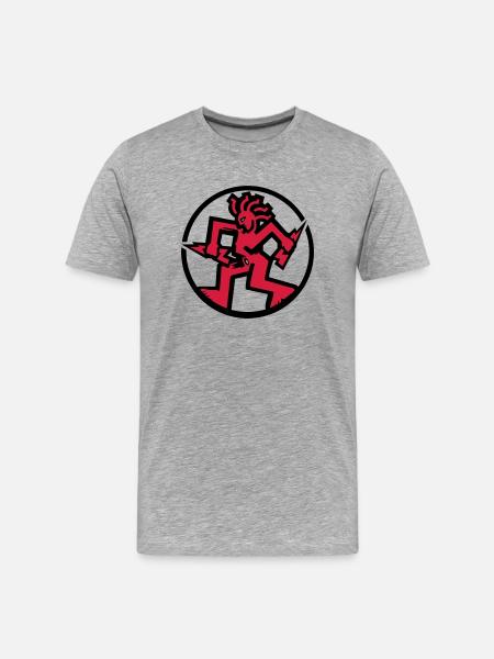 Circular Fantazia Logo - Men's Premium Organic T-Shirt - heather grey