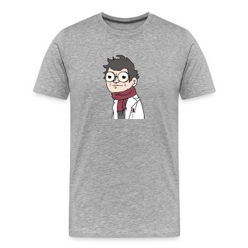 Laink Scientifique - T-shirt bio Premium Homme - gris chiné - Devant - Damien (186cm)