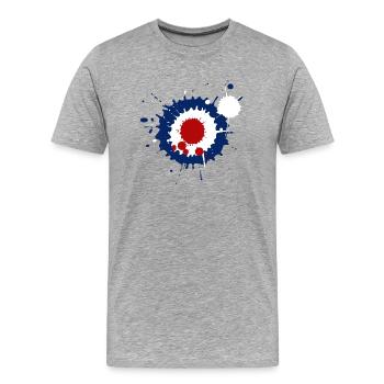 Farbspritzer Modsign - Männer Premium Bio T-Shirt - Grau meliert - Vorne - Damien (186cm)