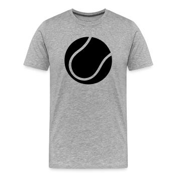 Tennisball 02 - Männer Premium Bio T-Shirt - Grau meliert - Vorne - Damien (186cm)