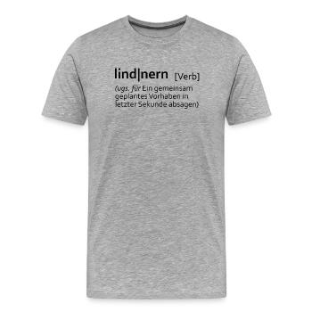 lindnern - Männer Premium Bio T-Shirt - Grau meliert - Vorne - Damien (186cm)