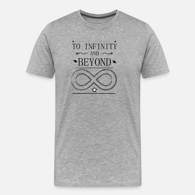 to infinity and beyond - Männer Premium Bio T-Shirt - Grau meliert