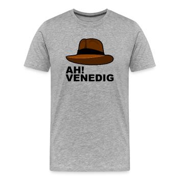 venedig - Männer Premium Bio T-Shirt - Grau meliert - Vorne - Damien (186cm)