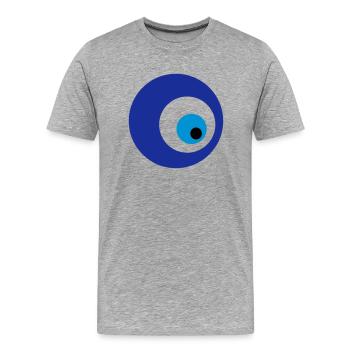 mavi boncuk - Männer Premium Bio T-Shirt - Grau meliert - Vorne - Damien (186cm)