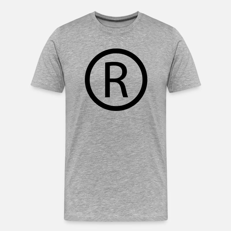 Registered Trademark Symbol - Männer Premium Bio T-Shirt - Grau meliert