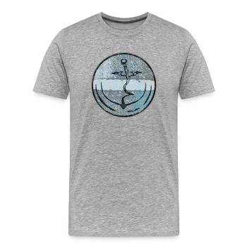 Ancre - T-shirt bio Premium Homme - gris chiné - Devant - Damien (186cm)