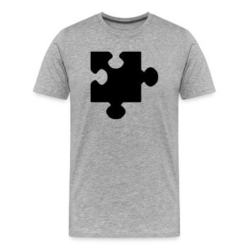 vu - T-shirt bio Premium Homme - gris chiné - Devant - Damien (186cm)