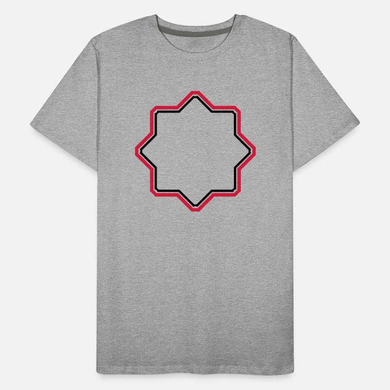red star border frame text field write n Men's Premium Organic T-Shirt