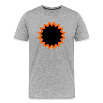 Flicken Symbol Fahrrad Flicken Design Shirt - Männer Premium Bio T-Shirt - Grau meliert - Vorne - Damien (186cm)