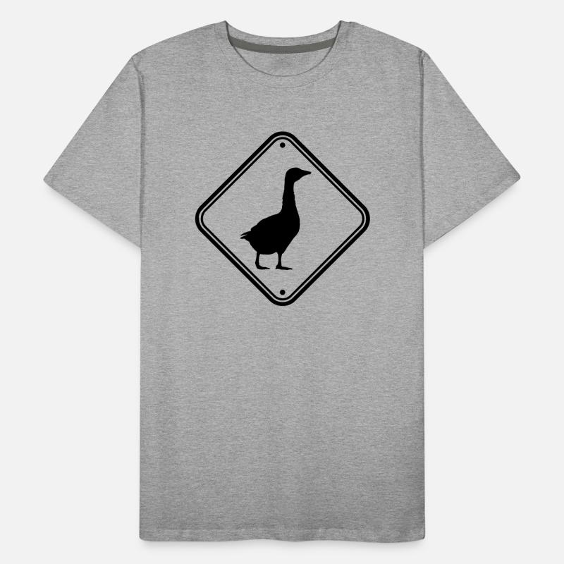 Goose sign caution Men's Premium Organic T-Shirt
