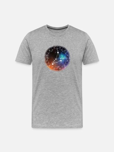 Steinbock - Männer Premium Bio T-Shirt - Grau meliert