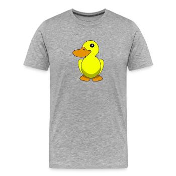 Duck rubber duck yellow children - Men's Premium Organic T-Shirt - heather grey - Front - Damien (186cm)