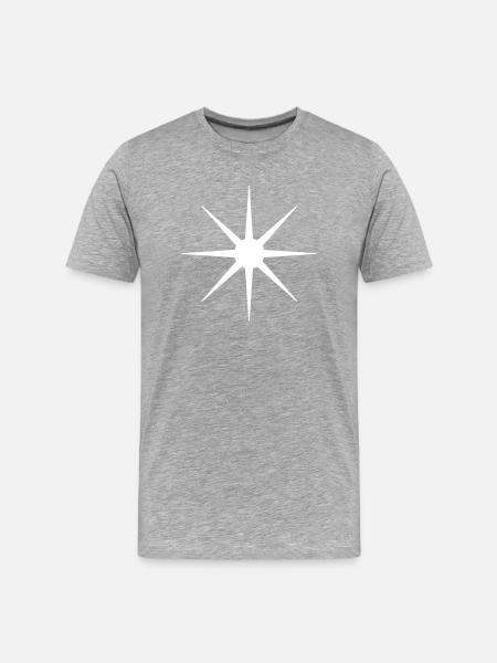 Glitzer Stern - Männer Premium Bio T-Shirt - Grau meliert