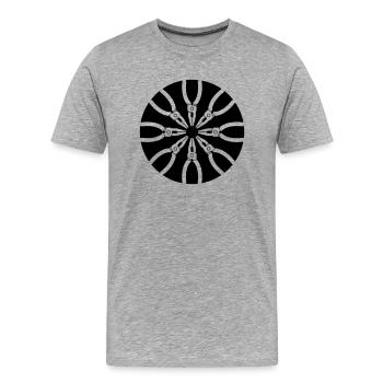 Clipart pinces art - T-shirt bio Premium Homme - gris chiné - Devant - Damien (186cm)