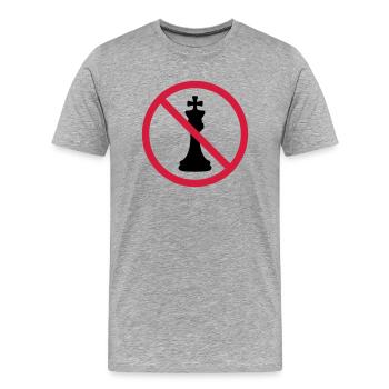 No Chess King - Men's Premium Organic T-Shirt - heather grey - Front - Damien (186cm)