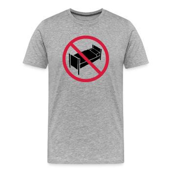 No bed zone - Men's Premium Organic T-Shirt - heather grey - Front - Damien (186cm)