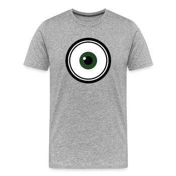 | pour les yeux verts Yeux verts - T-shirt bio Premium Homme - gris chiné - Devant - Damien (186cm)