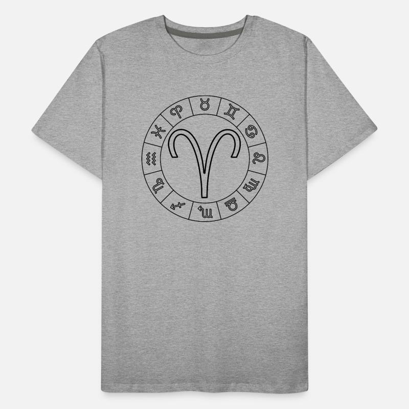 Sternzeichen Widder Aries Männer Premium Bio T-Shirt