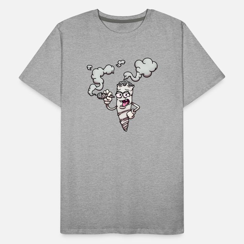 Marijuana Joint Character Smoking A Joint Men's Premium Organic T-Shirt
