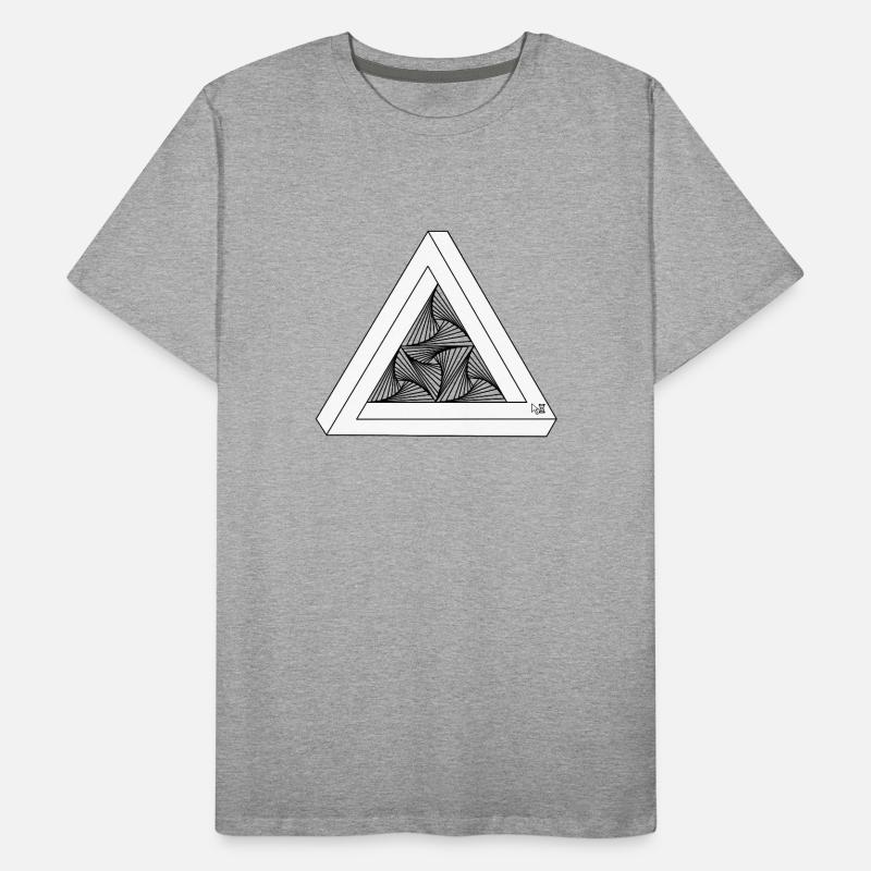 White Penrose Triangle | Cursor Men's Premium Organic T-Shirt