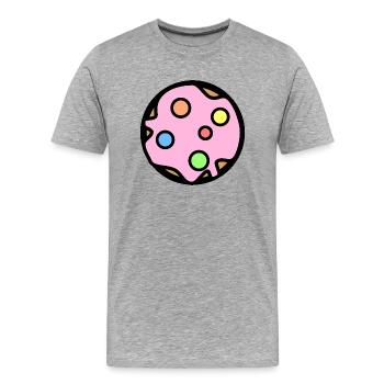 Keks - Männer Premium Bio T-Shirt - Grau meliert - Vorne - Damien (186cm)