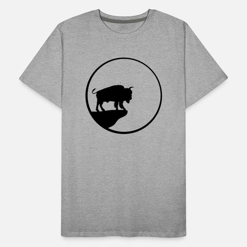 Bison Cliff Lune T-shirt bio Premium Homme