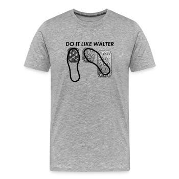 Pedale Rallye - Männer Premium Bio T-Shirt - Grau meliert - Vorne - Damien (186cm)