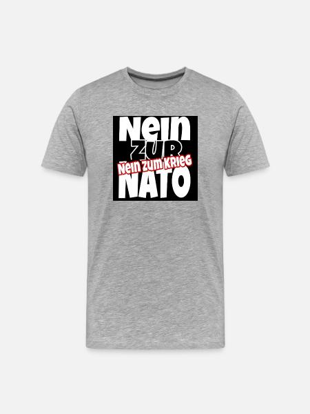 Frieden - Männer Premium Bio T-Shirt - Grau meliert